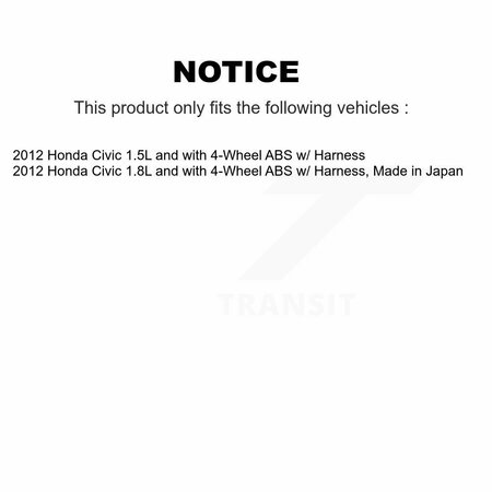 Mpulse Rear Right ABS Wheel Speed Sensor For Honda Civic SEN-2ABS0924